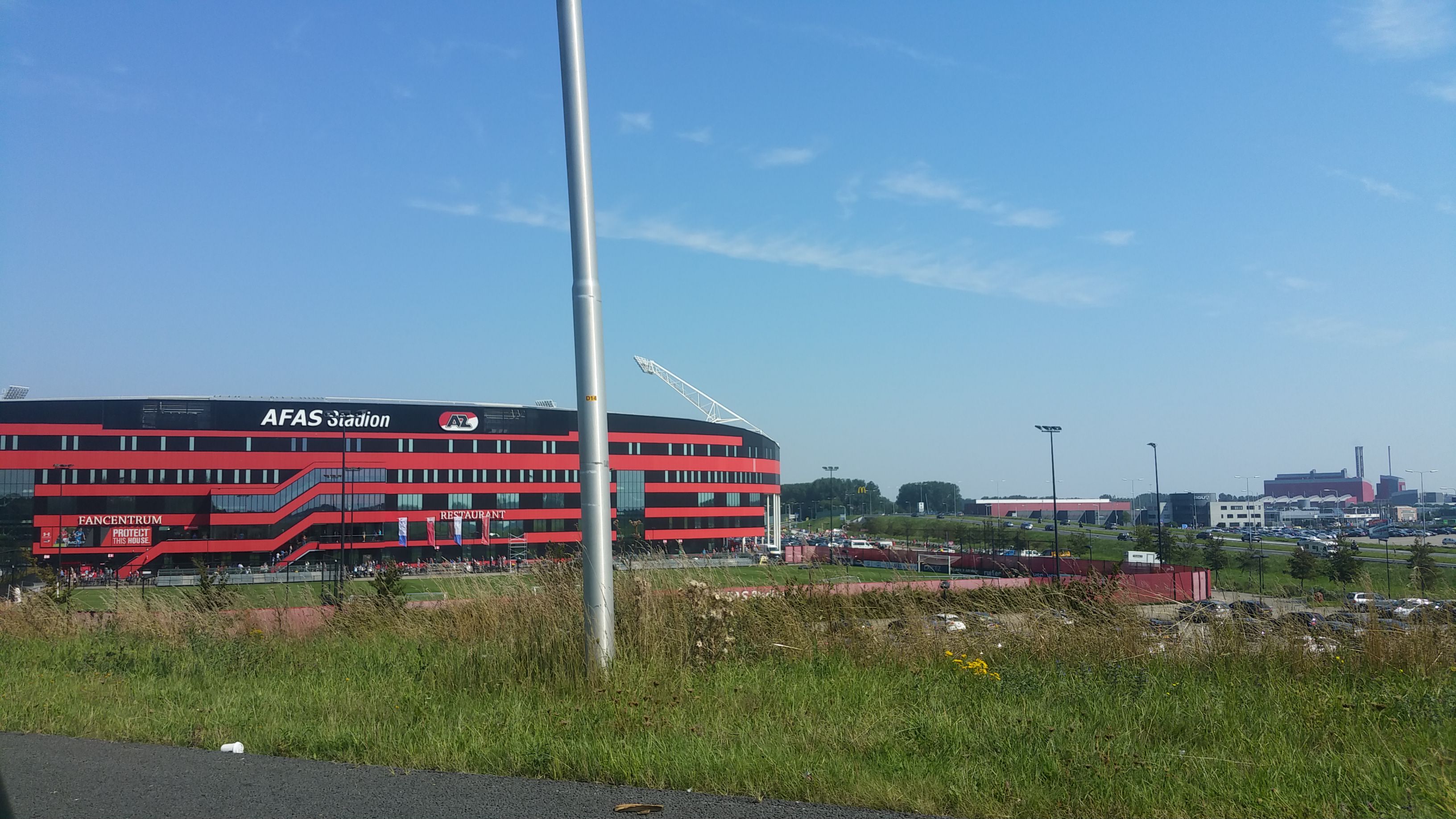 Het winderigste stadion van Nederland.