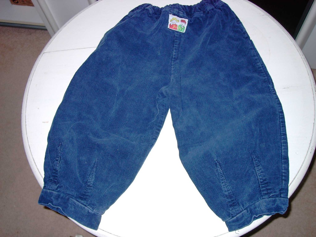 blauw rib broek mt 104 merk jo-tjo